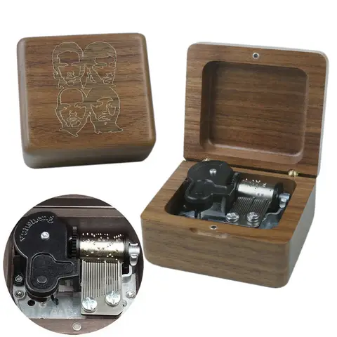 SOFTALK 단단한 나무 Coldplay-노란색 뮤직 박스 생일, 크리스마스, 발렌타인 데이 선물 선물 여자 친구 가족 보내기