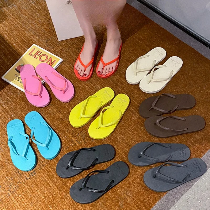 Women Slippers Summer New Fashion Flip Toe Outdoor Beach Slippers Comfortable Non Slip Soft Sole Casual Flip Flop Women