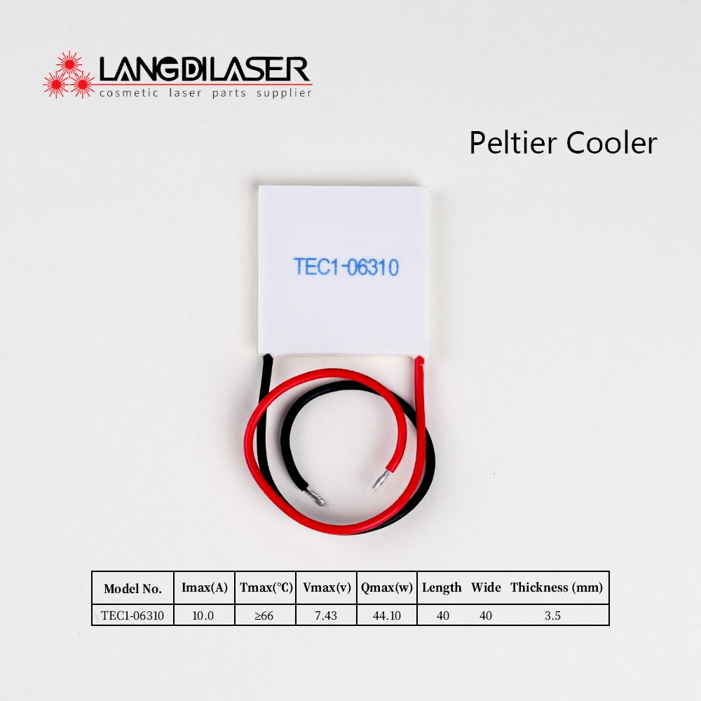 Cooling Peltier For Laser Handpiece/ Model Code : TEC1-06310  / Size : 40*40*3.5mm
