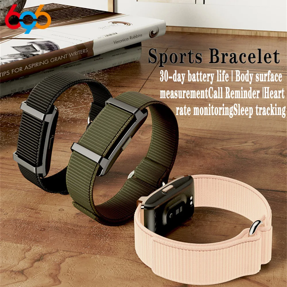 

Sports Fitness Tracker Screenless Smart Bracelet Couples Wristband Waterproof Sleep Heart Rate Monitor Pedometer Call Reminder