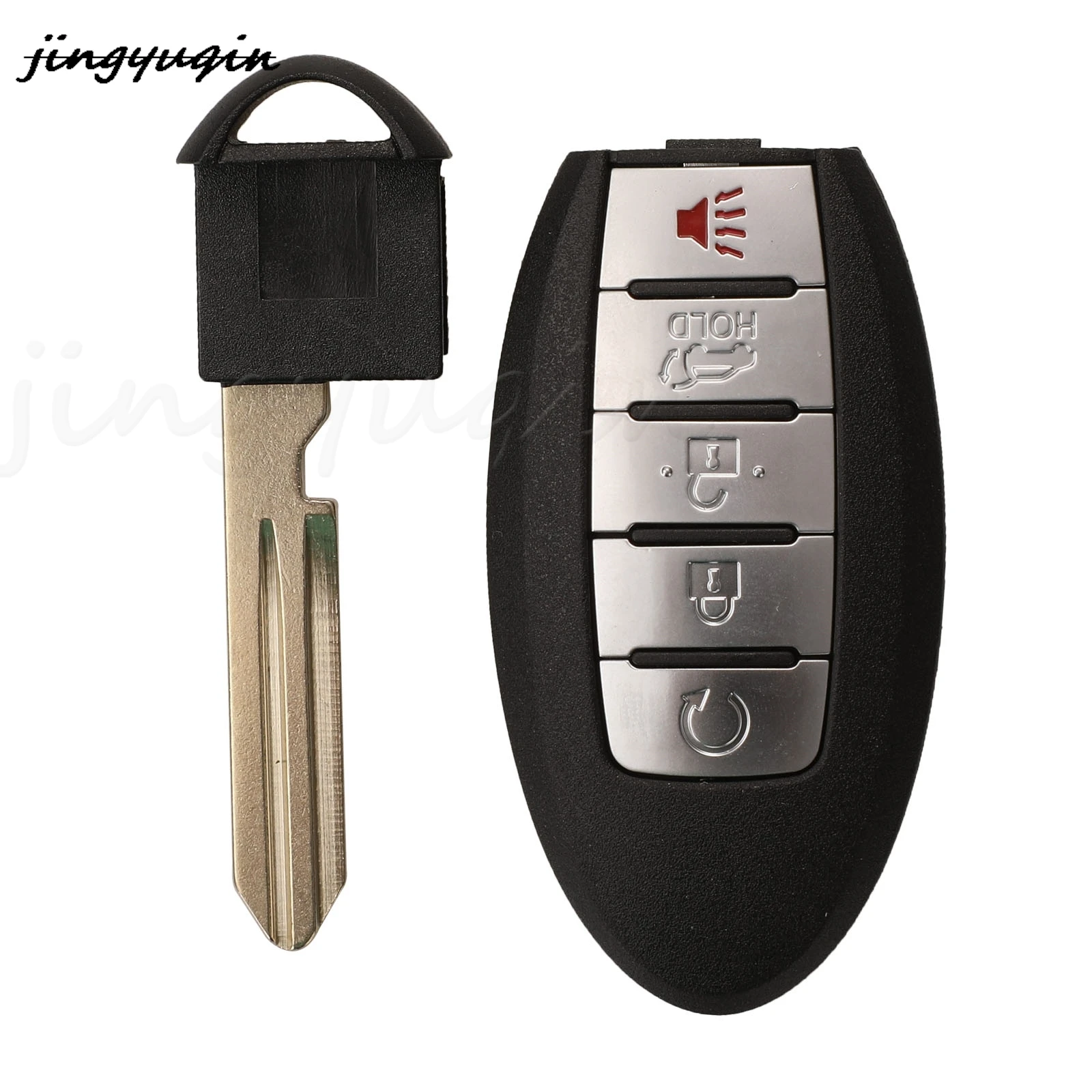 jingyuqin 5 Button Car Key Shell Case Car Key Fob Cover Housing For Nissan Altima Maxima 2013 2014 2015