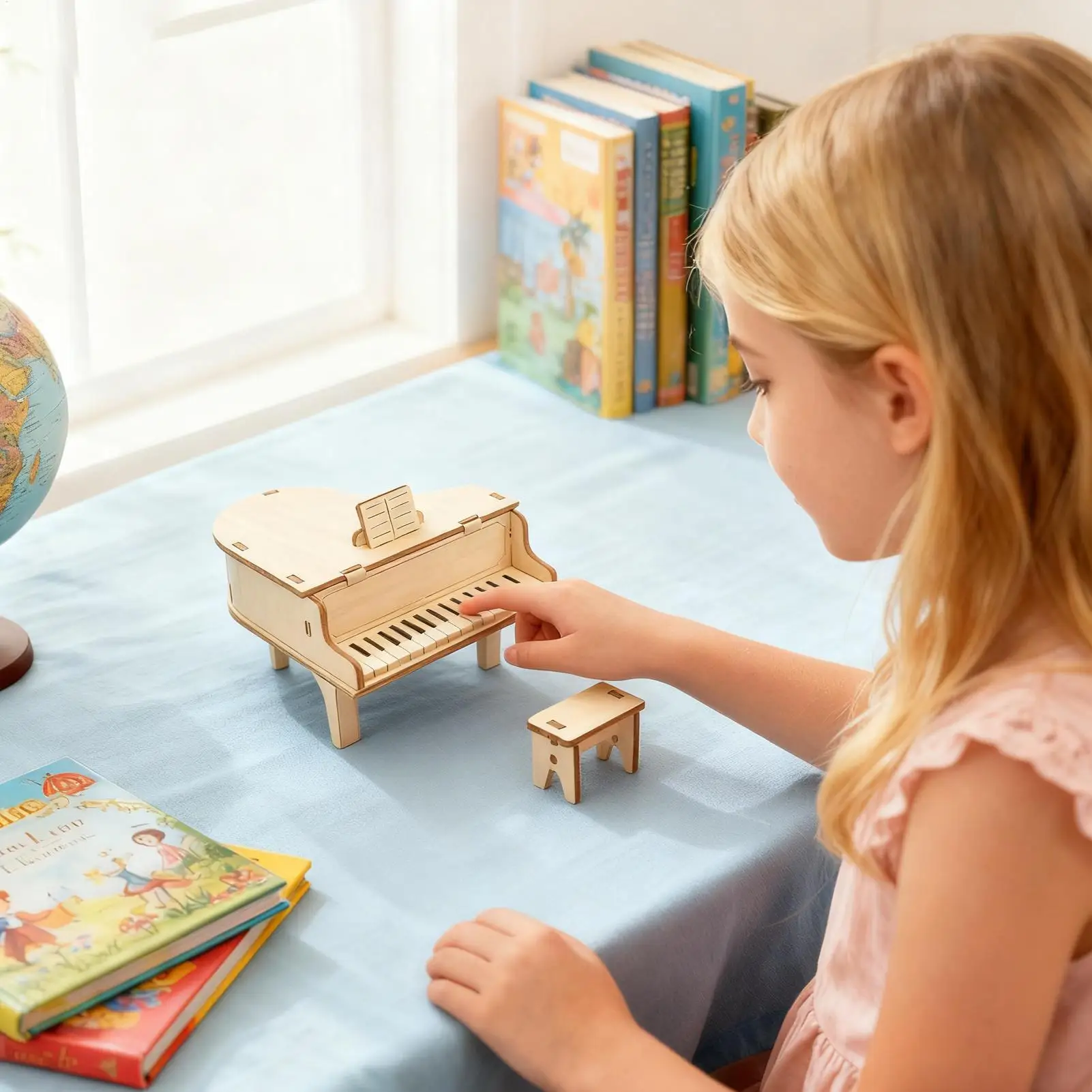 Carillon fai-da-te Modello di strumento in legno Materiale fai-da-te Giocattoli Kit carillon scientifico educativo per bambini di 7-14 anni Bambini Ragazzi