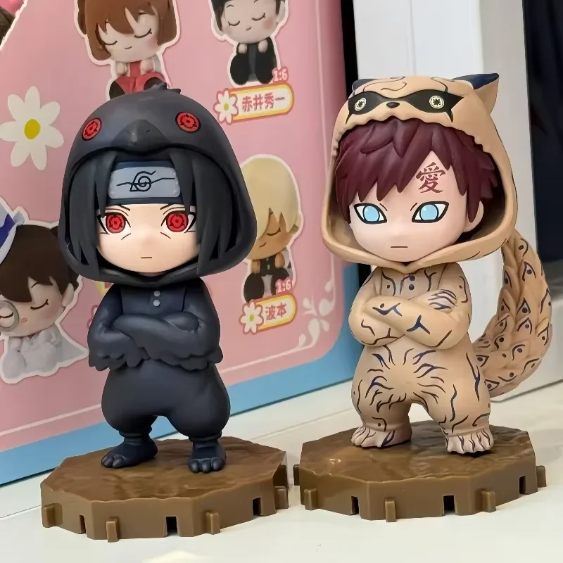 Naruto Bnfigureq Pajamars Series Caja ciega Figuras de acción Modelo Sasuke Kakashi Diseño de disfraz Decoración Regalo Juguete!!!