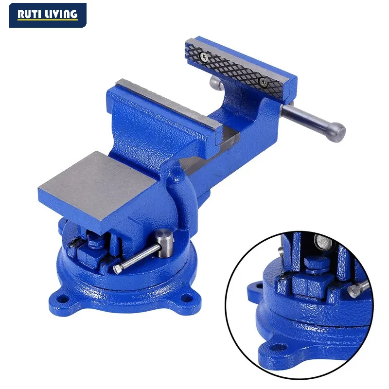 RUTI Multi Purpose Swivel Base Bench Vise  360° Bench Vice Workshop Clamp Engineers 100mm Jaw Workshop Heavy Duty Bench