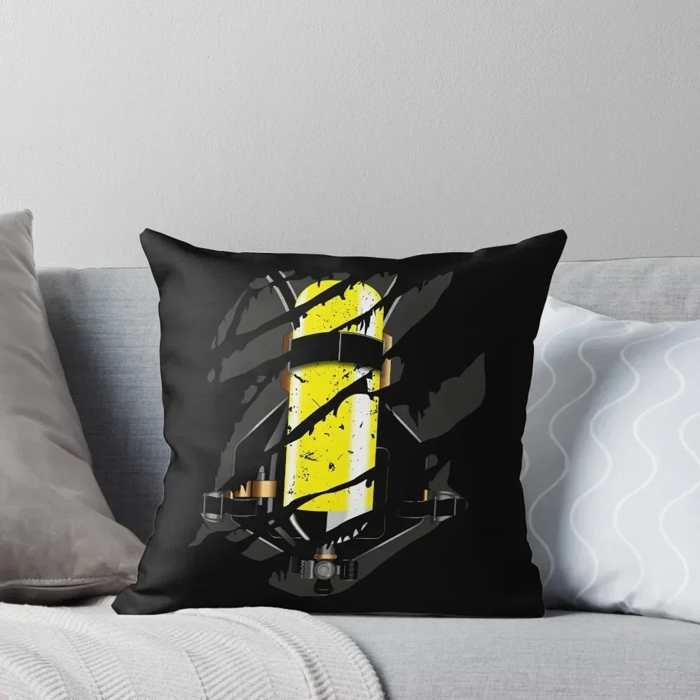 Firefighters compressed air bottle - cool gift Throw Pillow Throw Pillow Sofa Covers pillow