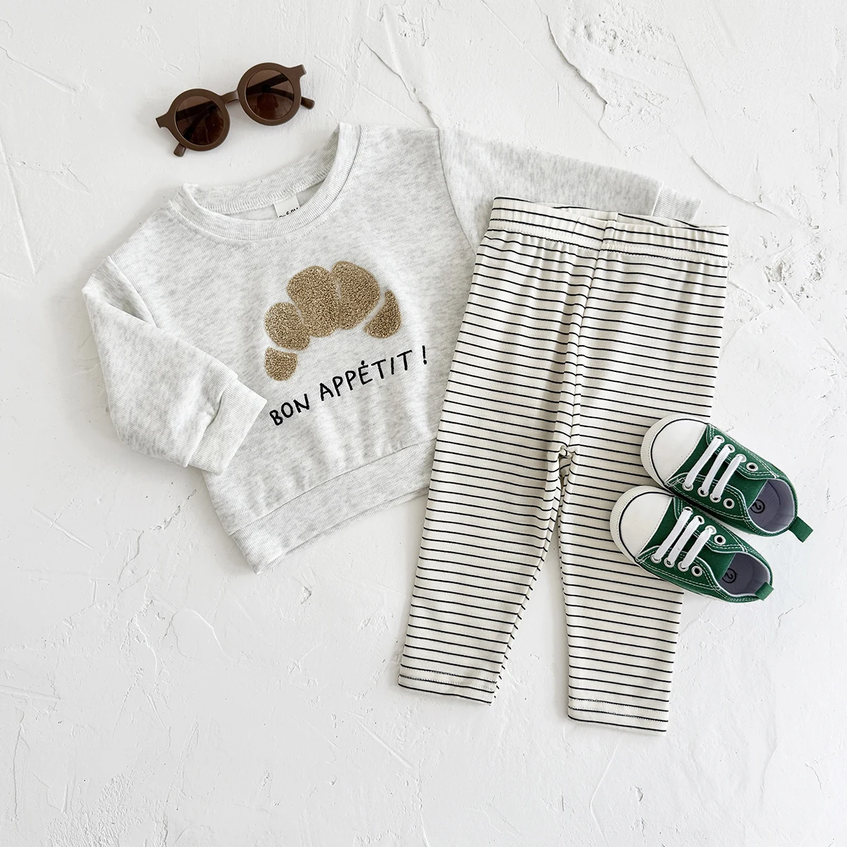 Baby Boys Girls Sets Cartoon Cookie Embroidery Top+Pants Cotton Long Sleeve Autumn Tracksuit Toddler Outfit Newborn Clothing