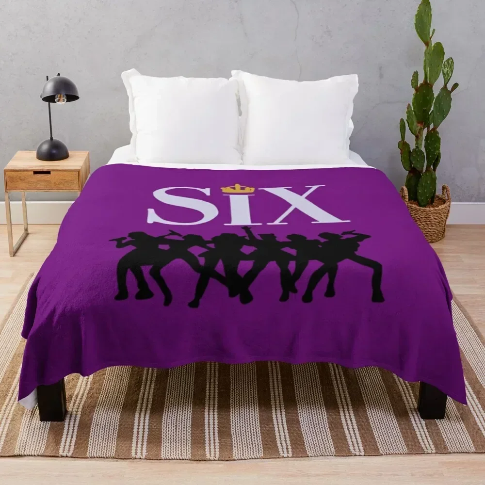 six the musical playbill Throw Blanket Quilt Retros Picnic Comforter Blankets