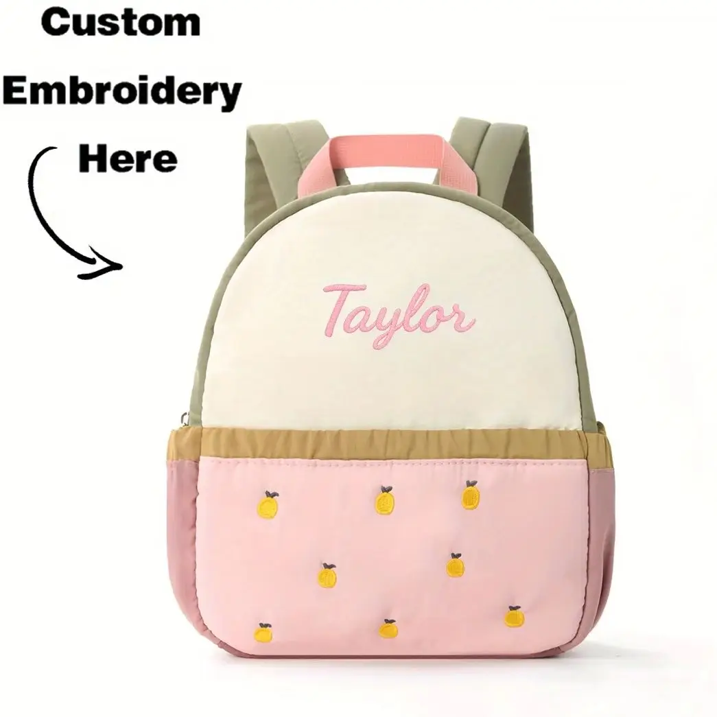 

Perfect Gift Personalized Children's Backpack Cute Apple Design Embroidery Baby Mini Bag For Christmas Birthday Anniversary Gift