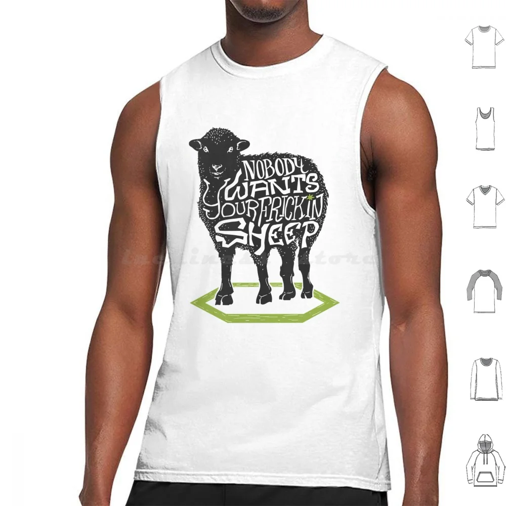 Nadie quiere tu oveja (ligera) camisetas sin mangas chaleco sin mangas Catan colonos de Catan juegos de mesa juegos establece comer dormir