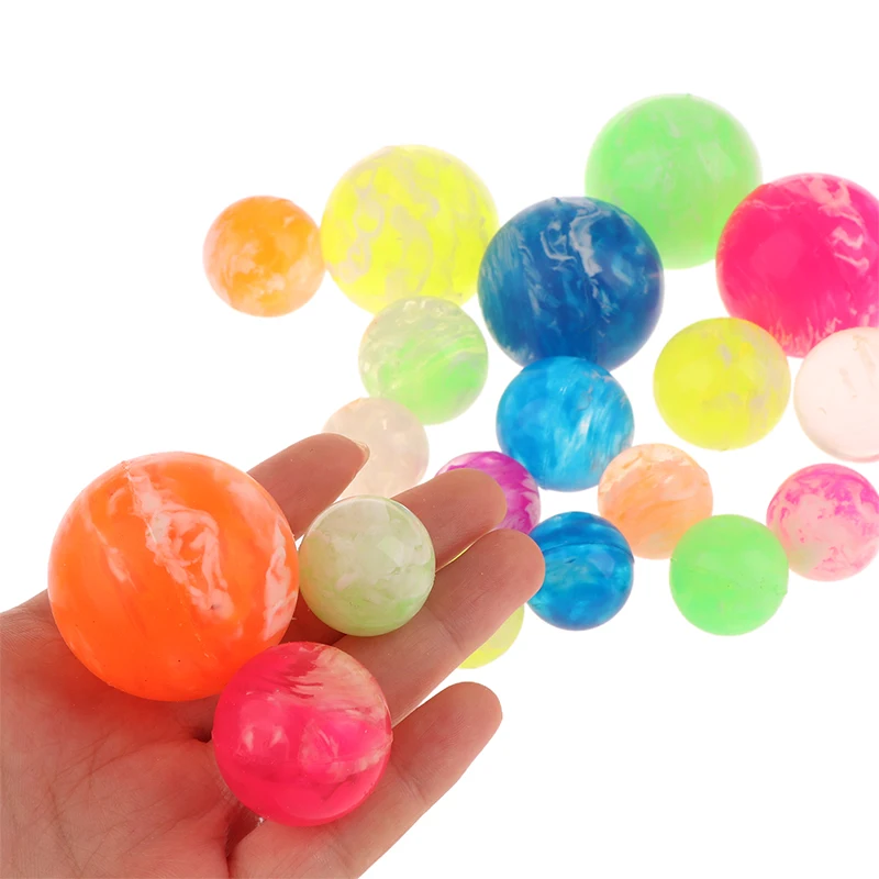 10 ชิ้นเมฆที่มีสีสัน Bouncy Ball เด็กยืดหยุ่นลูกยางของเล่นเด็กเกมกลางแจ้งลูกกระโดด