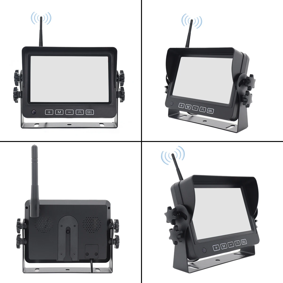 Car 5 Inch Monitor Display 12V-24V 5 Inch TFT LCD Color HD Screen for Auto CCTV Reverse Rear View Backup Camera Stand or Shell