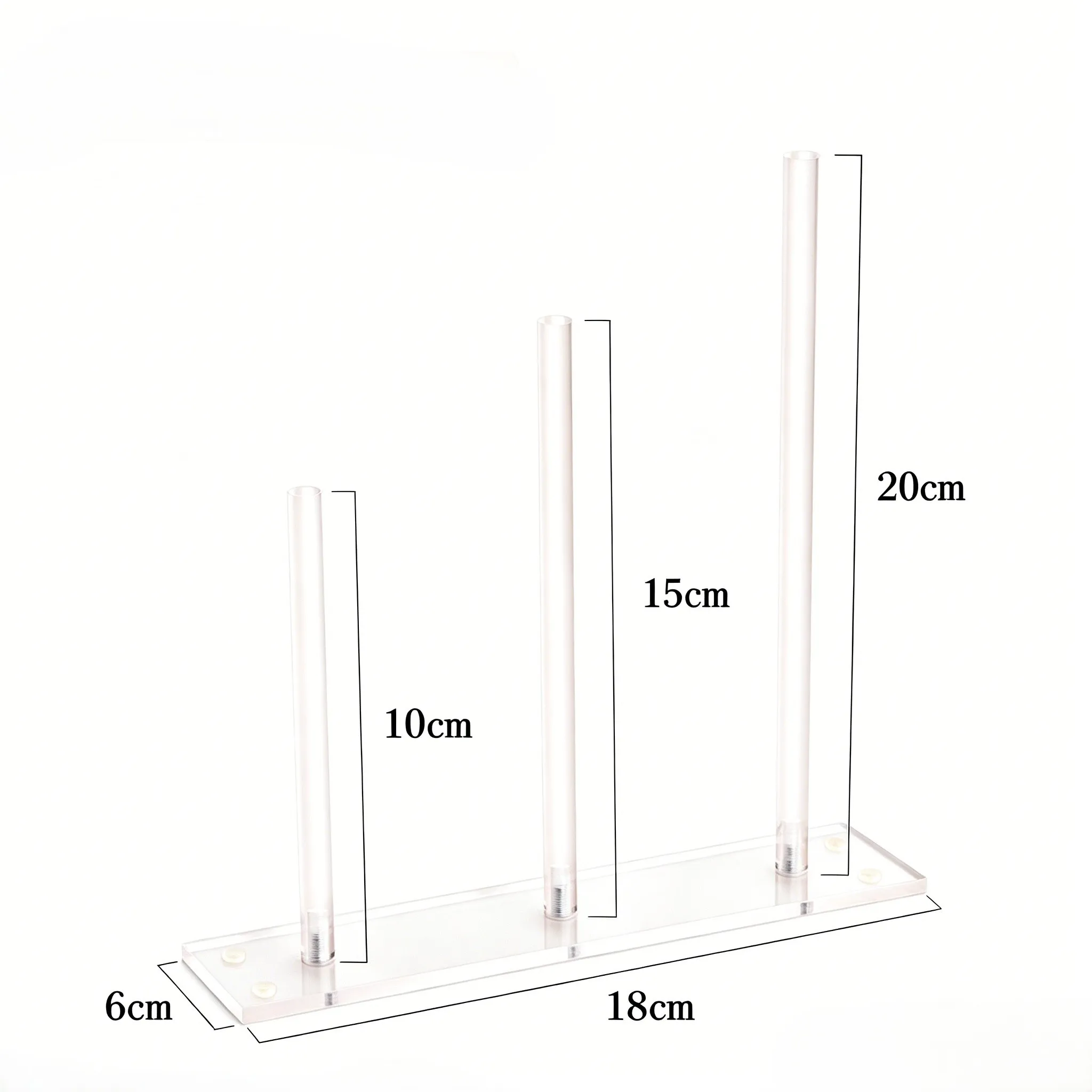 Sturdy Acrylic 3 Tier Scrunchie Holder Stand for Hair Ties and Elastic Bands Clear Desk Organizer 8.7 x 2 x 8.7 in