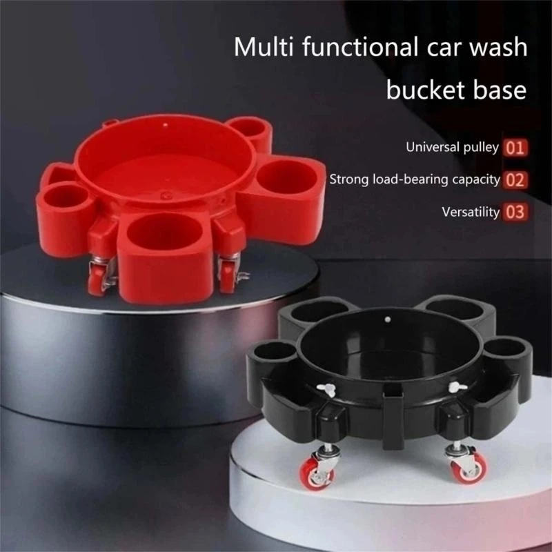 

5 Gallon Car Wash Bucket Dollies Detailing Wash Bucket 360 Degree Rotating Wheel and Locking Caster Detailing Bucket D7YA