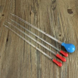 0.5ml 1ml 2ml 3ml 5ml 10ml Glass Graduated Scale Dropper Pipette Lab Transfer Pipettes Red/Blue Rubber Head Chemistry Pipette