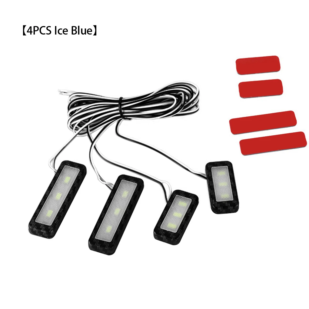 4 قطعة مقبض باب السيارة العالمي مسند الذراع مصباح ليد مصباح الجو الداخلي اكسسوارات السيارات