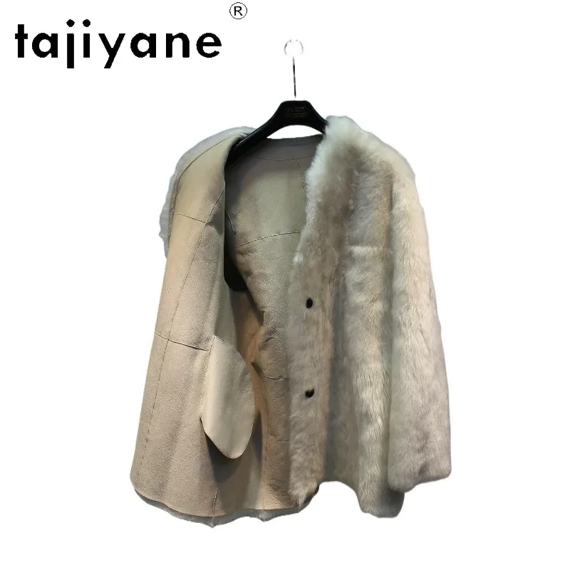 TAJIYANE High Quality Lacon Lamb Shearling Fur Coat Women Overcoat Real Fur Jacket Warm Outerwear Short Winter Coats 2026 Шуба