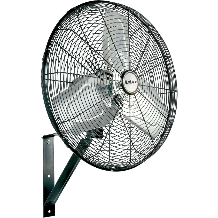 مروحة تثبيت على الحائط كهربائية كلاسيكية متأرجحة من الدرجة التجارية مقاس 20 بوصة مع 3 إعدادات للسرعة لتدوير الهواء الفعال #4