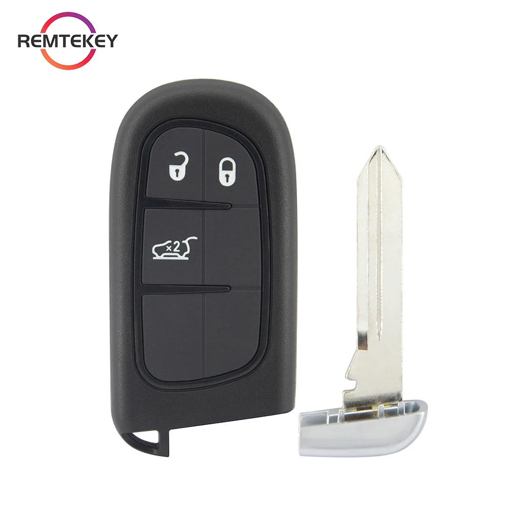 REMTEKEY Télécommande Smart Car Key Shell Case Fob FCC GQ4-54T 2/3/4/5 Bouton pour fusible Dodge Ram Jeep Traff2013-2018 68159657