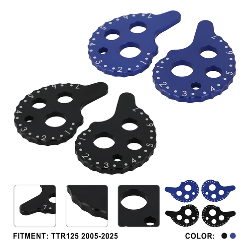 For Yamaha Chain Guide Adjuster Guide Regulator CNC Aluminum For TTR 125 2005 - 2025 Motor Electric Bike Motorbike Parts Summer