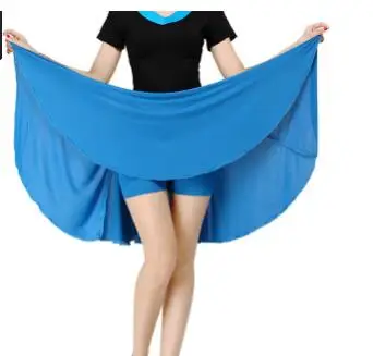 1pcs/lot woman solid pleated latin skirt female fashion square dancing solid skirt summer candy color dancing skirt