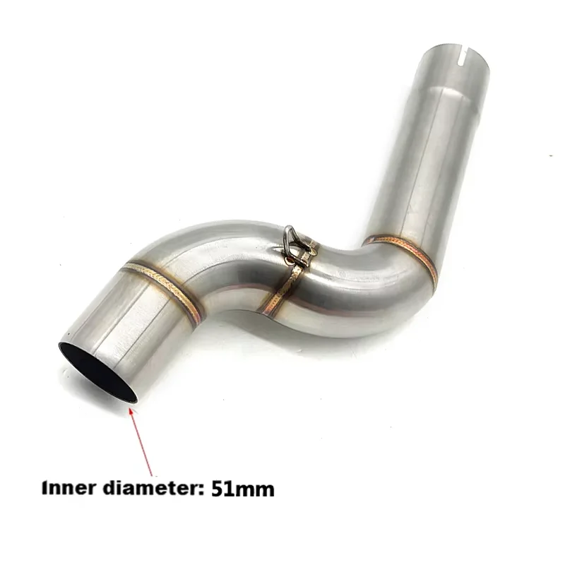 العالمي 51 مللي متر الانزلاق على صالح دراجة نارية العادم الهروب أنظمة واجهة منتصف وصلة الأنابيب لسيارات BMW F900R F900XR F 900 R XR 2020 - 2023