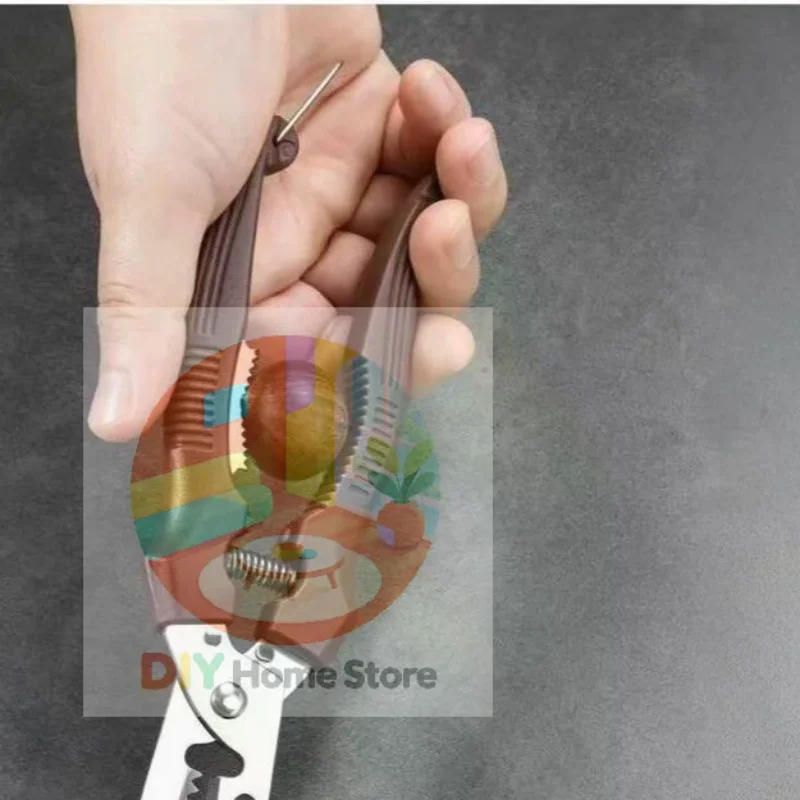 Multifunctional Chestnut Peeler Scissors Non-slip Handle Shell Remover Clip for Home Kitchen Nut Processing Gadget