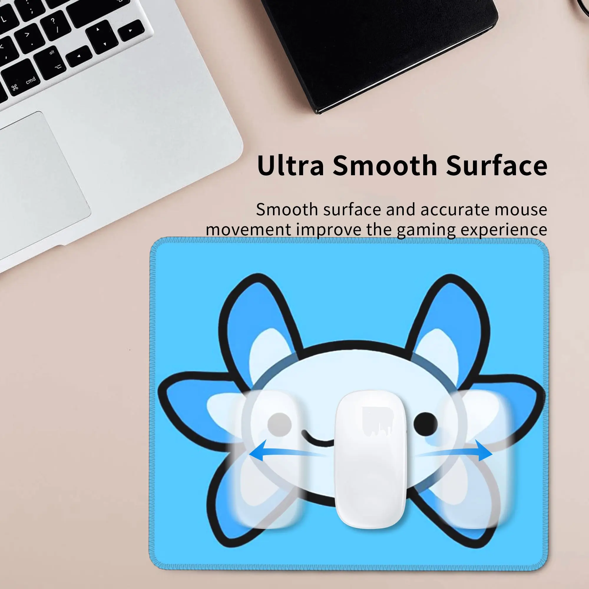 axolotl blue by matx ft Mouse Pad Computer Keyboard Mouse Mat Gamer PC Laptop Desk Mat Office Accessories Table Mats