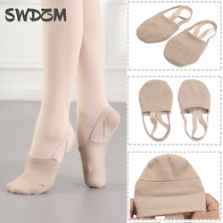 Girls Ballet Shoes knitting Women Dance Half foot shoes gymnastics Training Shoes Children Adult Belly Ballet Dance Shoes