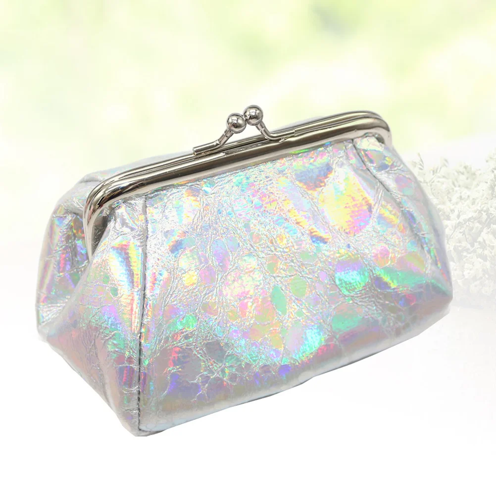 Silver Laser Change Purse Creative Large Capacity Coin Bag Fashion Money Pouch for Women Girls Stylish Portable Storage for Keys