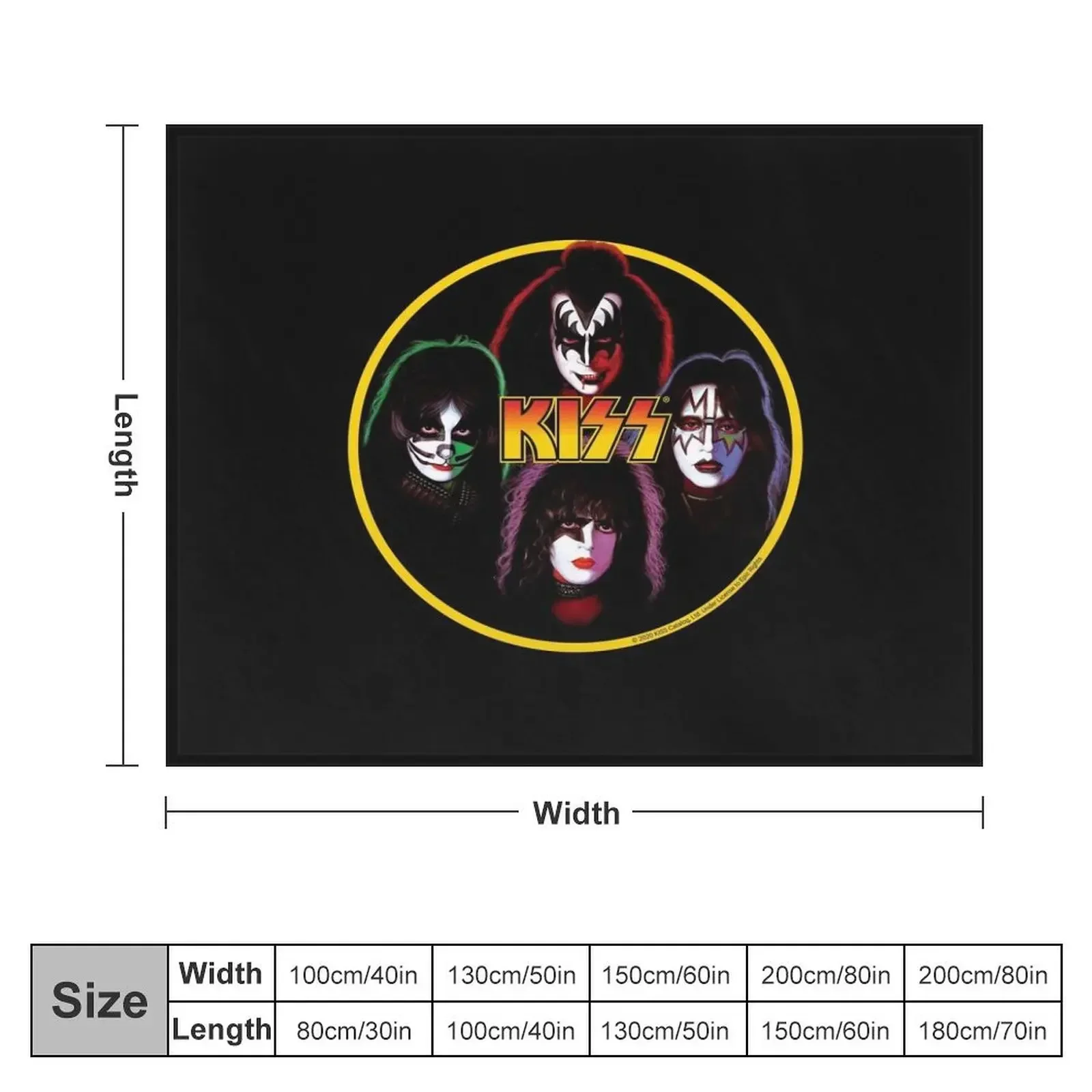 Kiss Band Rock Stars Throw Blanket Travel Decorative Sofas Furrys Summer Beddings Blankets