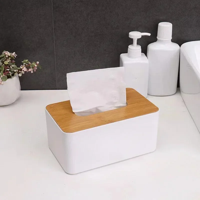 1PC Japanese Simple Wooden Plastic Home Tissue Box Car Drawer Tissue Box Removable Desktop Interior Tissue Organiser