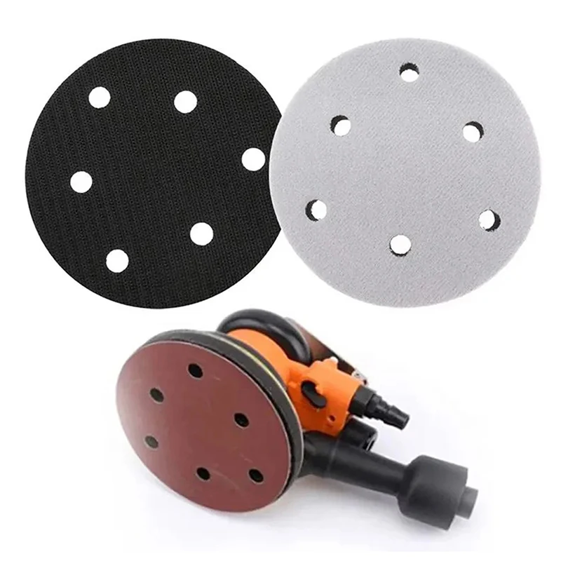 5 Inch 125mm 6-Hole Soft Interface Pad Hook And Loop Sanding Disc Buffer Sponge Interface Cushion Pad For Backing Pad Tool