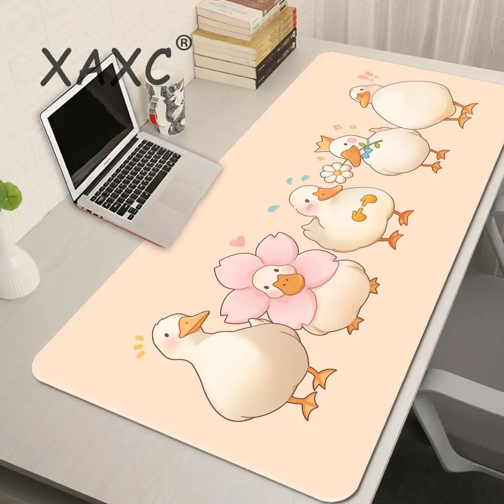 Kawaii anime duck illustration gaming mouse pad large size mouse pad laptop cute and minimalist element style desk pad Gamer pad