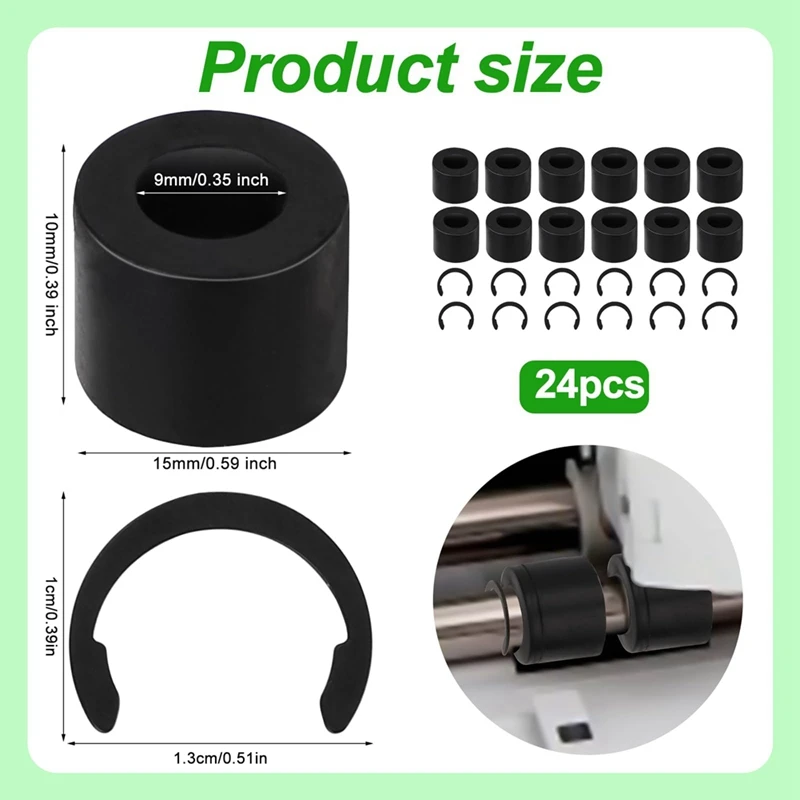 12Pcs Rubber Roller Resolution For Cricut Maker, 12Pcs Rubber Roller Replacement, Effectively Keep Rubber From Moving, Durable
