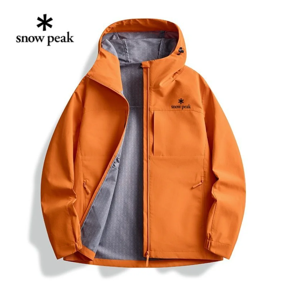 snow peak Men Outdoor Lightweight Jacket Water Repellent Windproof Windbreaker Spring Autumn Sports Hiking Casual Coat
