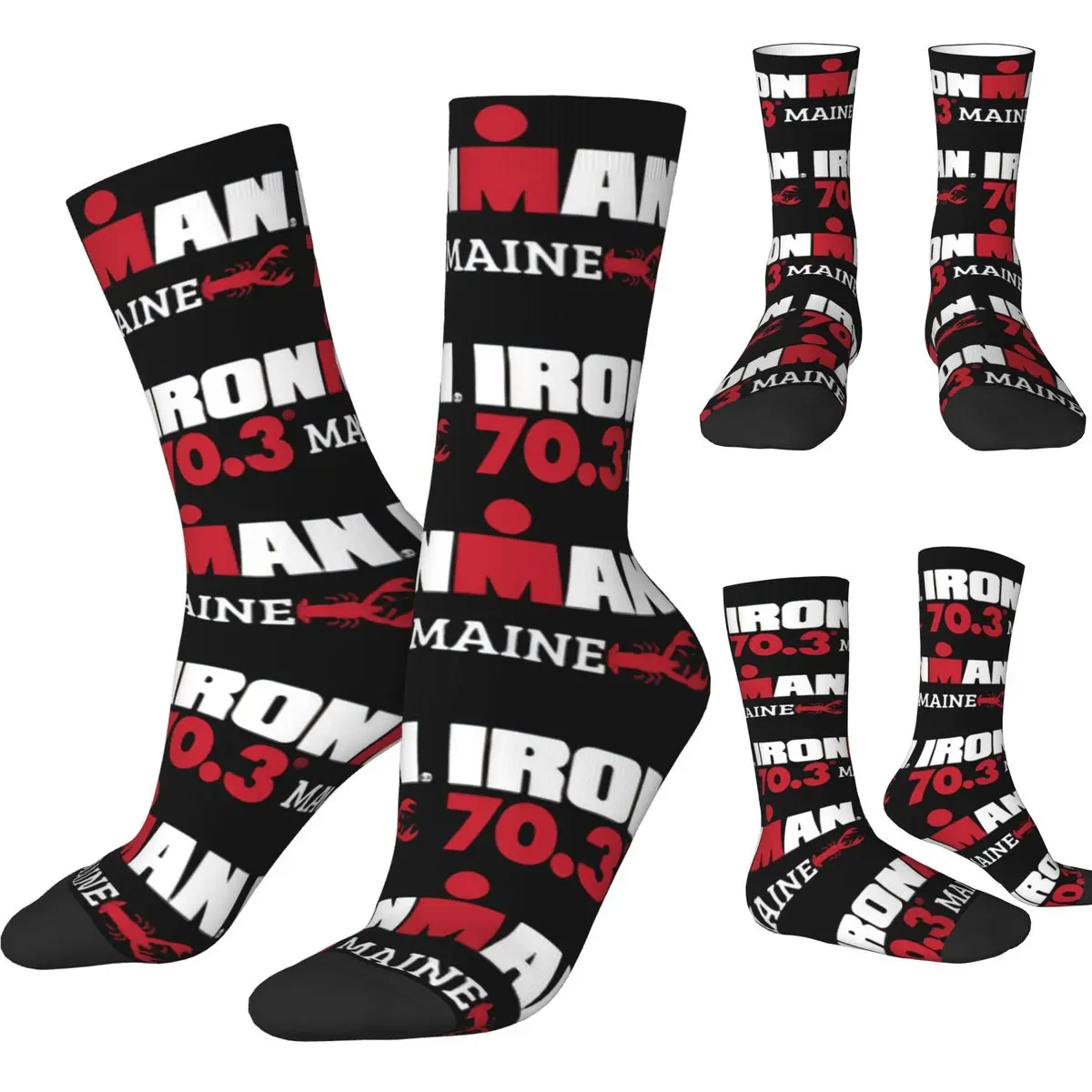 Calcetines antideslizantes para hombre y mujer, medias de poliéster con logotipo para deportes extremos, triatlón, Hip-hop, para monopatín, natación, bicicleta, correr