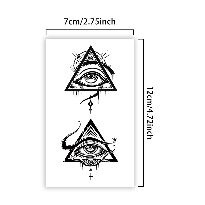 Eye of God Waterproof Temporary Tattoo Stickers, Long-lasting Waterproof for One to Two Weeks, For Man and Women, For Arm, Leg