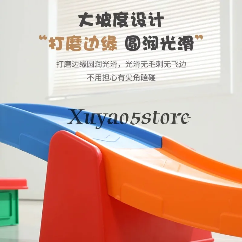 Plastic Toy Roller Coaster with Sliding Car - Fun Amusement Ride for Kids