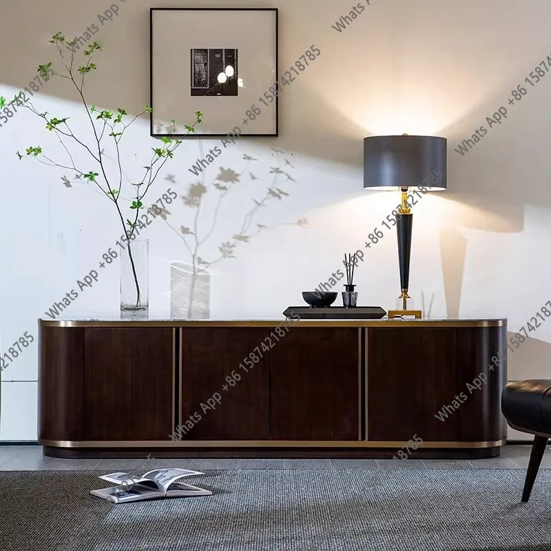 

Italian light luxury marble TV cabinet combination living room modern simple locker post-modern light luxury floor cabinet