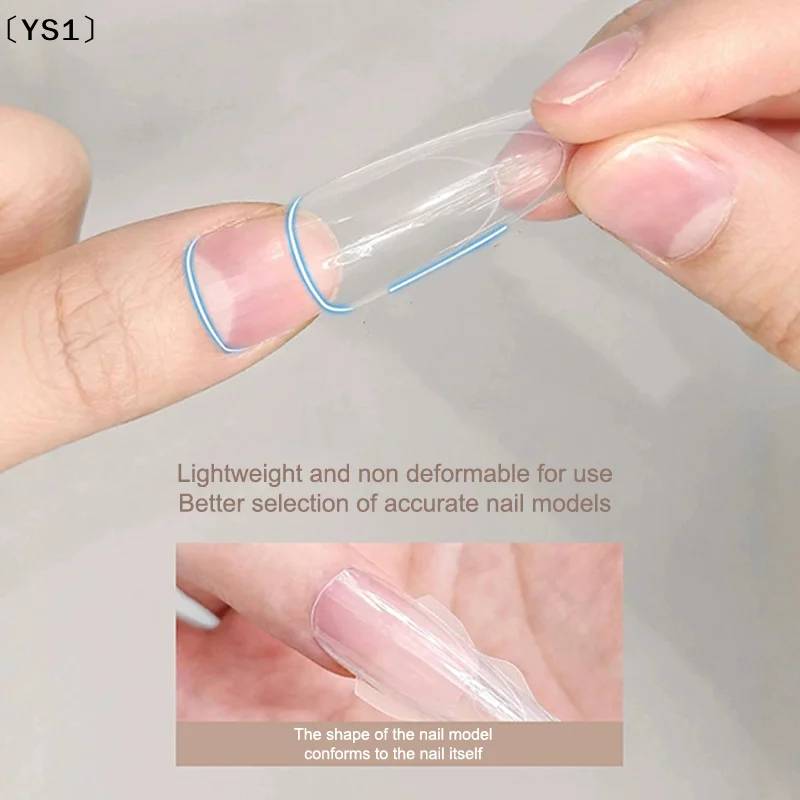 

〔YS1〕240Pcs Sandwich Dual Nail Form Coffin Almond 14 Size Reusable Top Bottom For Nail Art Extension Mold Tool