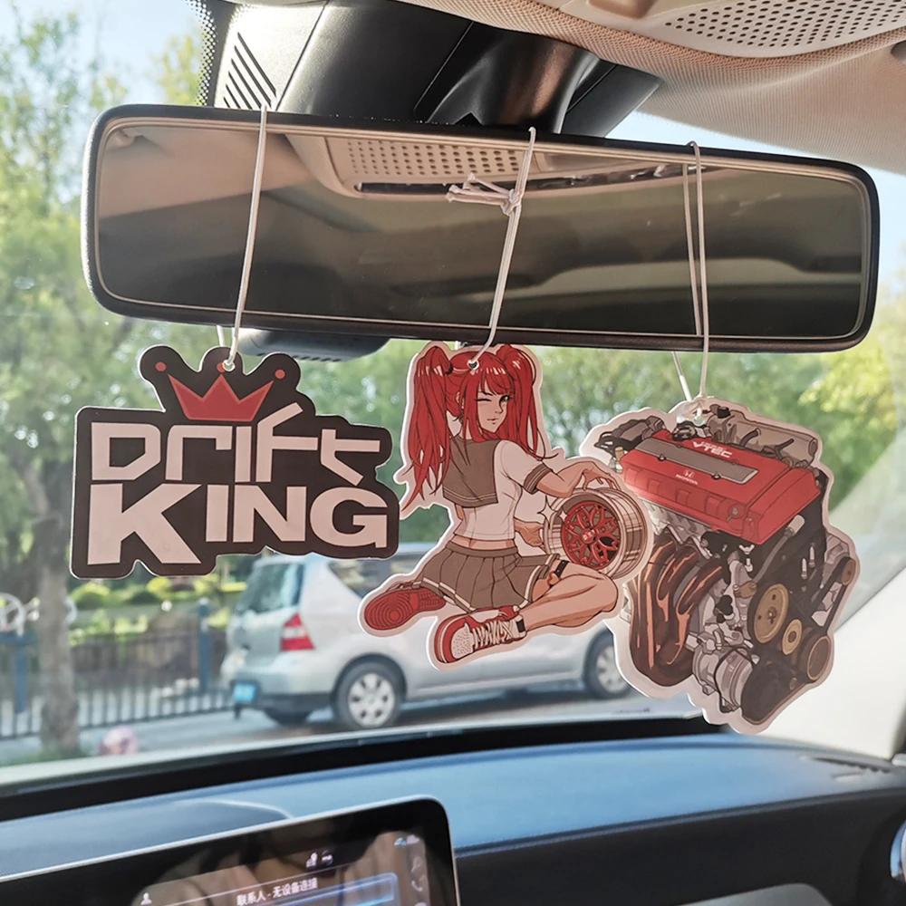 JDM-سيارة الهواء المعطر عجلة معلقة ، الرؤية الخلفية ، ورقة صلبة ، قرص الفرامل توربو ، الناشر سيارة ، الملحقات الداخلية ، فتاة لطيف