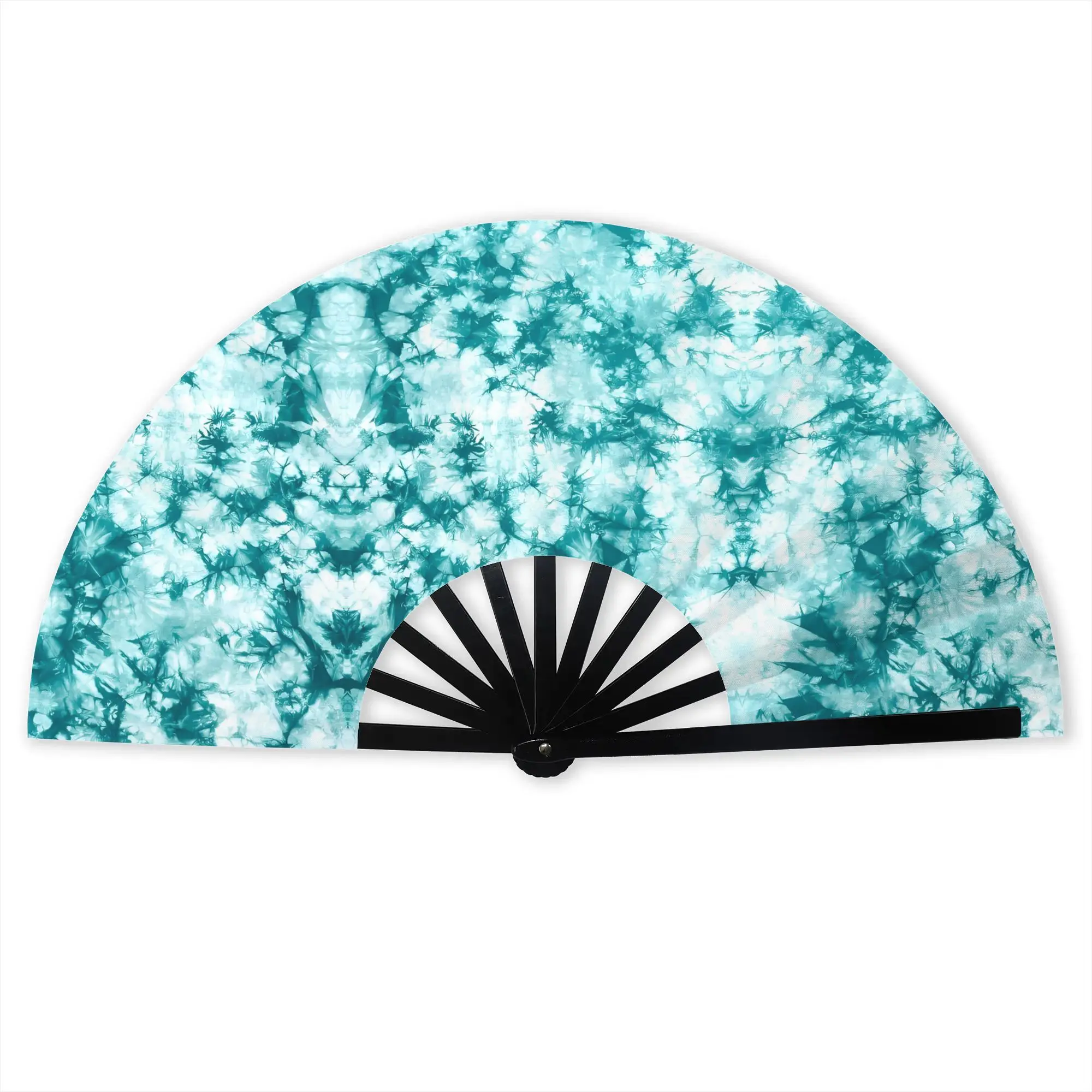 Tie Dye Traditional Folding Fan Chinese Style Abstract Style   High-Quality Polyester Fans Gift Classic Decorative Hand Fan