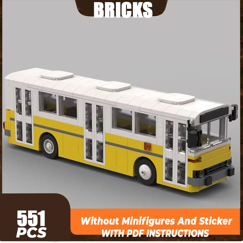 Moc Building Bricks City Car Model 1976 Ikarus 260 City bus Technology Modular Blocks Gifts Toys For Children DIY Sets Assembly