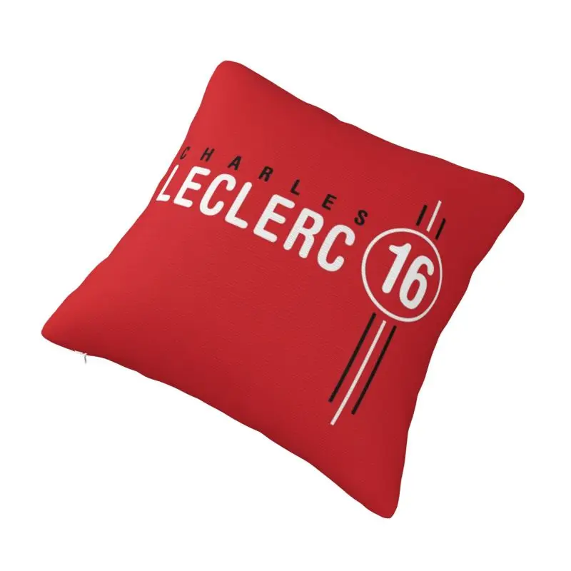 Custom Motorsports Racing Pillow Case Charles Leclerc Cushions Cover for Sofa Square Pillowcase