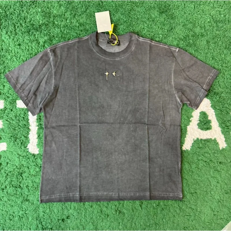 24SS شارع العليا البلطجة نادي بلون القطن عادية قصيرة الأكمام أعلى الرجال عادية تنوعا تي شيرت ملابس للرجال #3