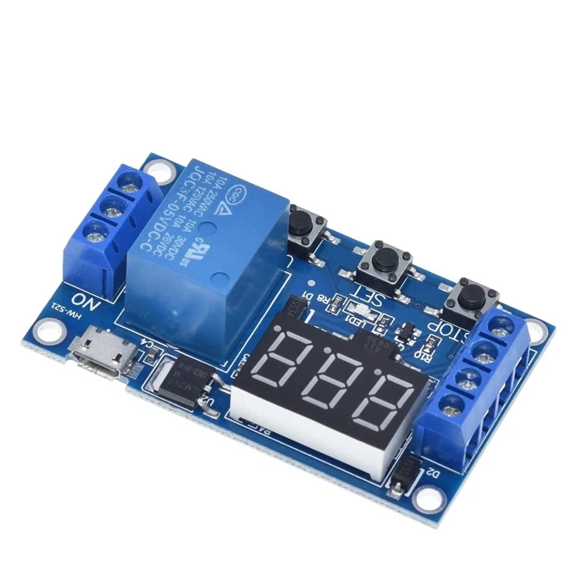 

1-way delayed power-off disconnection trigger cycle timing circuit 6-30V switch relay delay module time