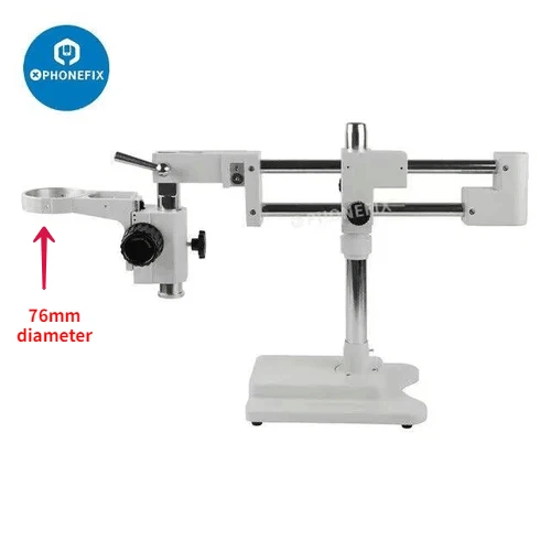 Dual Arm Boom Stand Articulating Clamp Holder Bracket 76mm Microscope Pillar Clamp Adjustable Direction Arm Stereo Microscopio