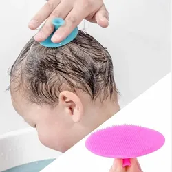 Baby Hair Brush Silicone Shampoo Brush for Infant Bathing Kids Shower Brush Head Hair Wash Massage Brushes Baby Bath Accessories