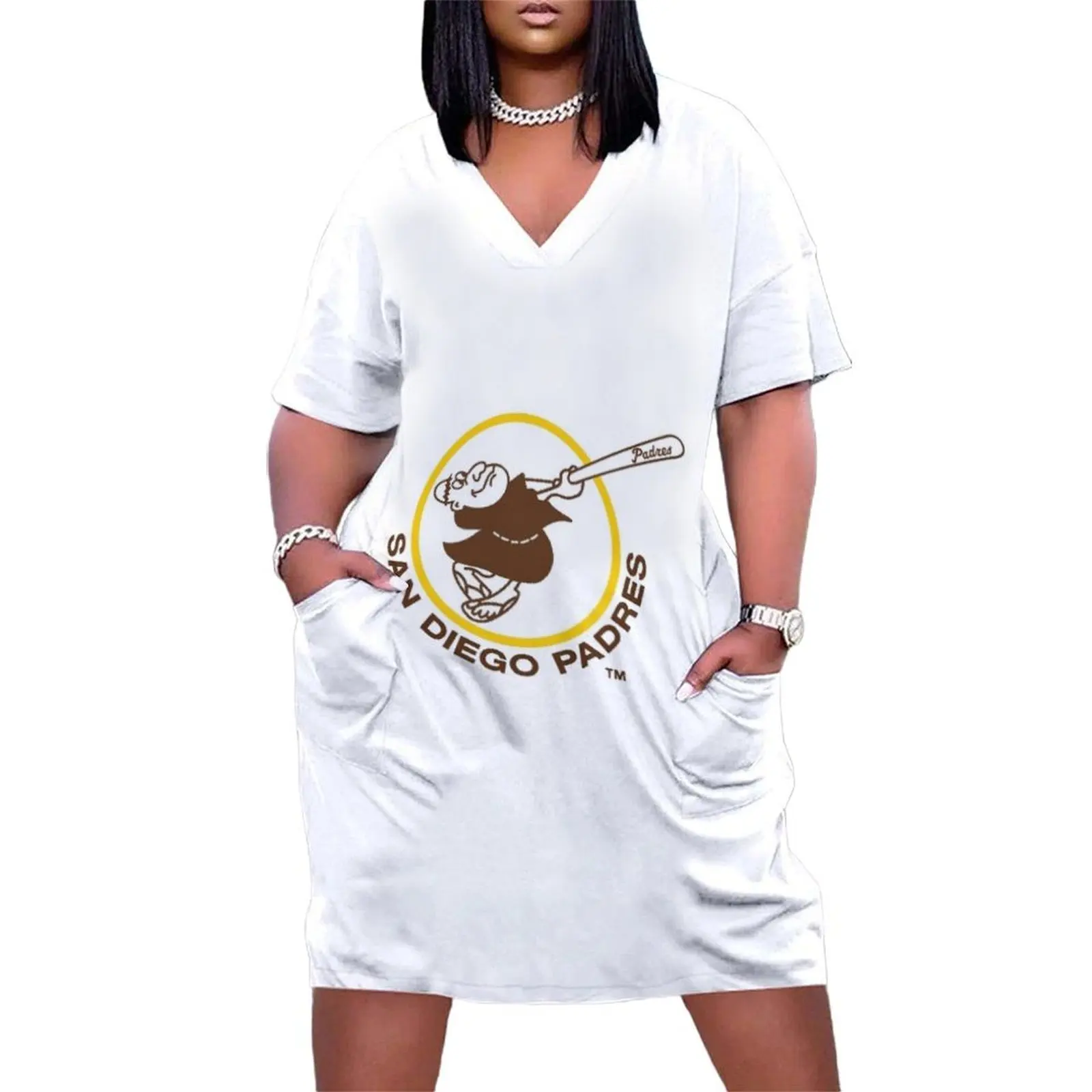 

Diego Padres city Loose Pocket Dress long dress women Women"s summer dress for women summer