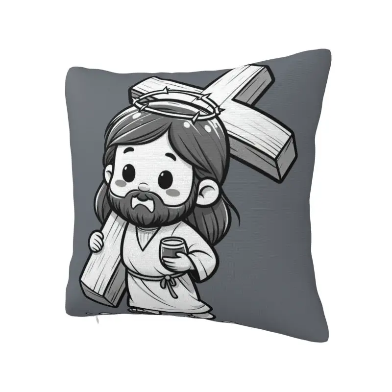 Custom Christ The Redeemer Cushion Cover 3D Printing Jesus Square Throw Pillow Case for Sofa Pillowcase Decoration